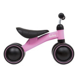 Bicicleta Infantil Sem Pedal Equilíbrio 4 Rodas Buba Rosa