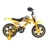 Bicicleta Infantil Unitoys Moto Cross Aro 16 Amarelo + Nf