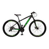Bicicleta Ksw Xlt 100 21v Shimano Cor Preto Com Verde Tamanho Do Quadro 21
