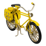 Bicicleta Miniatura Amarelo Decoraçao Estilo Retrô