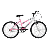 Bicicleta Mountain Bike Aro 24 Ultra Bikes Feminina Azul Cor Rosa Bebe E Branco