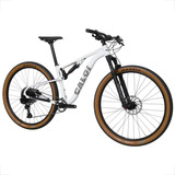 Bicicleta Mtb Aro 29 Caloi Elite Fs Alumínio Full Sram 1x12v Cor Branco Tamanho Do Quadro Xl[190cm-200cm