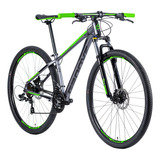 Bicicleta Mtb Groove Hype 10 Aro 29 Shimano 21v Grafite/verd