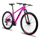 Bicicleta Mtb Gts Feel Glx Aro 29 15 24v Freios De Disco Mecânico Câmbios Indexado Cor Rosa