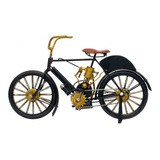 Bicicleta Preta Miniatura 27 Cm Retrô Vintage