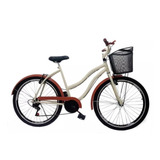 Bicicleta Retro Beach Feminina Aro 26 Com Cesta