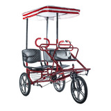 Bicicleta Triciclo Família Carrocela Passeio Vermelho