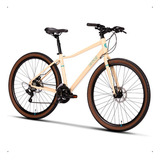 Bicicleta Urbana Sense Move Fitness 2023 Shimano 21v Aro 700 Cor Creme Acqua Tamanho Do Quadro S (156~164cm)