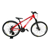 Bicicleta Vikingx Aro 26 21v Freio A Disco Preto Vermelho