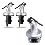 Bico Dosador Inox Com Rolha Tampa Azeite Garrafa 2 Unidades