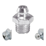 Bico Graxeiro Reto 1/8 Bsp - Kit 10 Peças