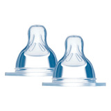 Bico Mamadeira Nº 2 Silicone Fluxo Médio 2+ Meses 2 Und Mam
