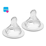 Bico Para Mamadeira Fluxo Extra Rápido Silicone Mam Blister 2 Unidades