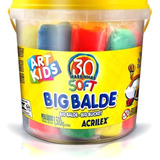 Big Balde Massinha Soft Sortidas Acrilex Modelar Brincadeira