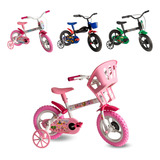 Bike Aro 12 Infantil Com Rodinhas Menino E Menina Resistente