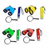 Binóculo Infantil Kit 15 Binoculos + 15 Lanterna + 15 Lupas 