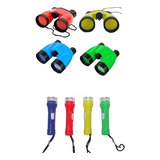 Binóculo Infantil Kit 15 Binoculos + 15 Lanterna