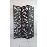 Biombo 3 Folhas Mdf 9mm Pintado Divisória Decoração Mod 27