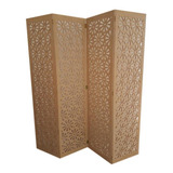 Biombo 4 Folhas 172x180cm Mdf Modelo 12 Cru