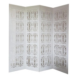 Biombo 4 Folhas 172x180cm Mdf Modelo 2 Branco