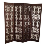 Biombo 4 Folhas 172x180cm Mdf Modelo 2 Rustico