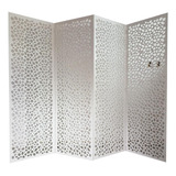 Biombo 4 Folhas 172x180cm Mdf Modelo 22 Branco