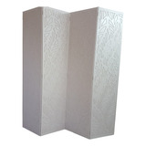 Biombo 4 Folhas 172x180cm Mdf Modelo 27 Branco Gravado