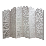 Biombo 6 Folhas 258x180cm Mdf Modelo 21 Branco