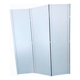 Biombo Liso Reto Branco 3 Folhas 1.80 Altura X 1,50 C