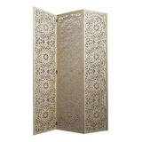 Biombo Mdf 9mm Decoração 3 Folhas Cru Indiano C/ 2,10 Altura
