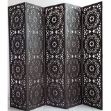 Biombo Tipo Indiano 5 Pétalas Pintado Mdf 9 Mm Decoração