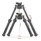 Bipé Retrátil Atlas Giro 360° P/trilho 20mm Sniper/dmr/rifle