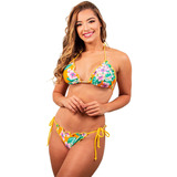 Biquini Empina Bumbum Estampado Moda Cortininha Ripple Bojo