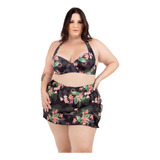 Biquini Saia Plus Size Com Bojo