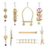 Bird Parrot Swing Toys Mastigando Um Poleiro Suspenso Em Pé
