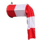 Biruta De Vento Vermelho E Branco 40cm Windsock Aeroind