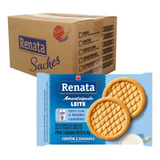 Biscoito Amanteigado Leite Renata Caixa Com 280 Sachês