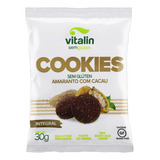 Biscoito Cookie Integral Amaranto Com Cacau Sem Glúten Vitalin Pacote 30g