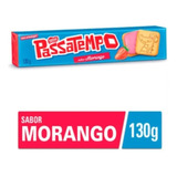 Biscoito Recheado Sabor Morango Passatempo Kit 10 Unid