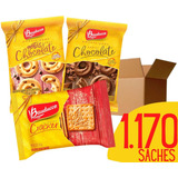 Biscoito Sachê Bauducco Choco Cracker Gotas Atacado 1170 Und