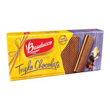 Biscoito Wafer Triplo De Chocolate Bauducco 140g