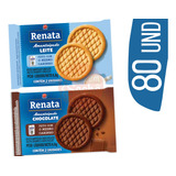 Biscoitos Amanteigados Rosquinha Sache Renata Choco Leite 80