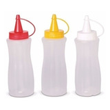Bisnaga Plastica P/ketchup Mostarda E Maionese C/3 Unidades
