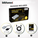 Bitfunx Adaptador Hdmi Para Nintendo Wii Cabo Plug And Play