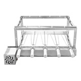 Black Fraide Kit Grillgira Assados Giratório 5 Espetos Inox