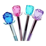 Black Friday Canetas Com Cristal Flor Ponta Fina Kit Com 10 