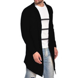 Blazer Cardigan Casaco Masculino Longo Estiloso Fashion Top