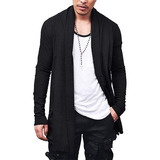 Blazer Cardigan Longo Casaco Masculino