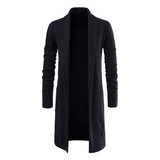 Blazer Cardigan Longo Masculino Casaco Estiloso Fashion