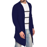 Blazer Cardigan Longo Masculino Casaco Estiloso Fashion